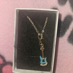 Gold Guitar Pendant Necklace